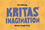 Kritas Imagination | Cutout Handwrit, a Handwritten Font by gracetype_studio (Thumbnail 1 of 12)