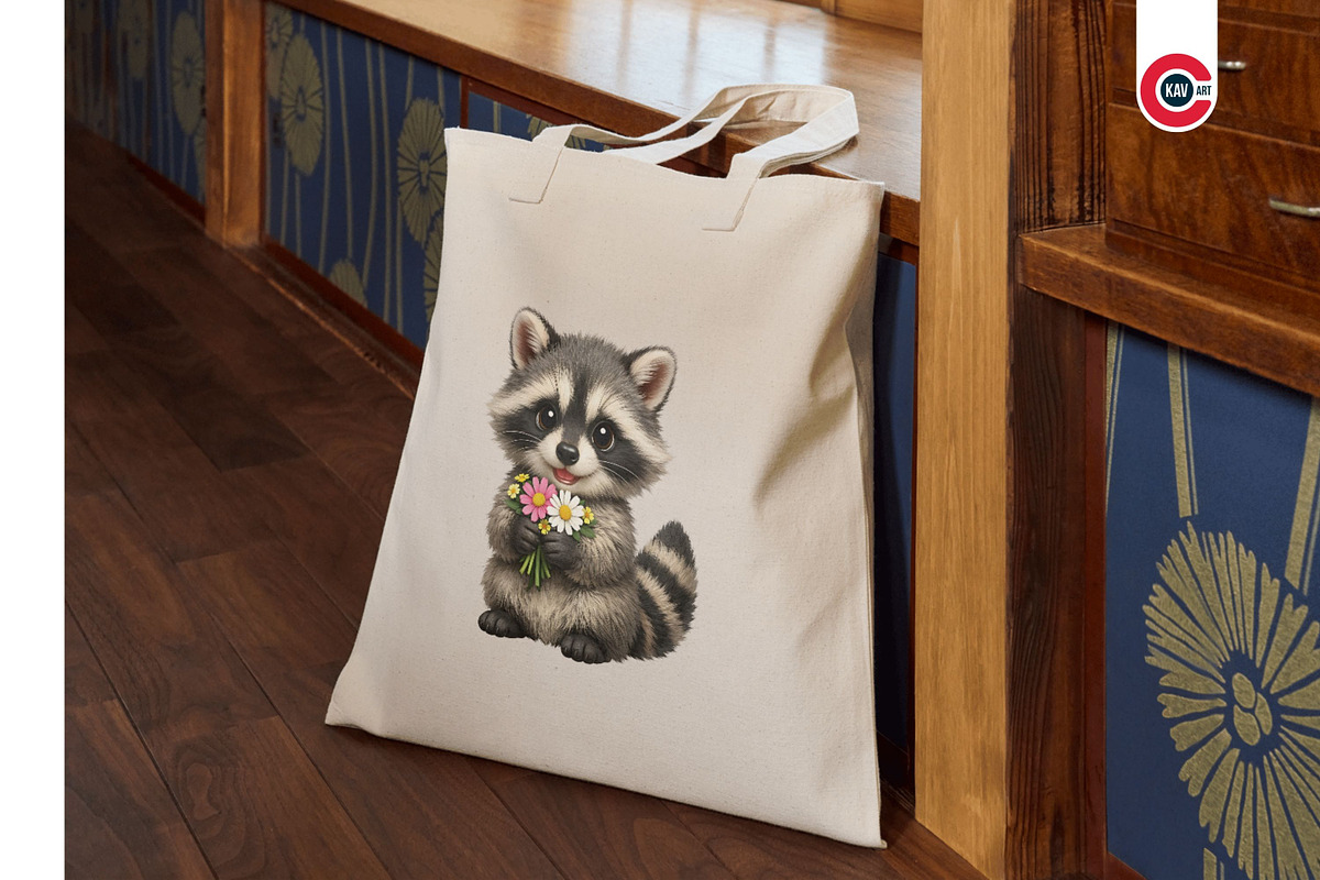 Adorable Baby Animal with Bouquets, an Animal Illustration by C-Kav (Photo 9 of 12)