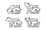 Farm animals logo, a Graphic by NataliiaVolyk (Thumbnail 2 of 6)
