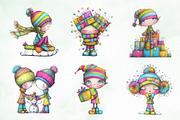 Whimsical Christmas Baby Kid Clipart, an Illustration by Creative Art (Thumbnail 2 of 11)