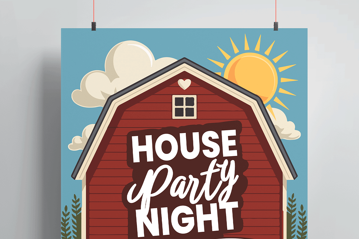 House Party Invitation Template, a Flyer Template by MightyDesign (Photo 2 of 8)