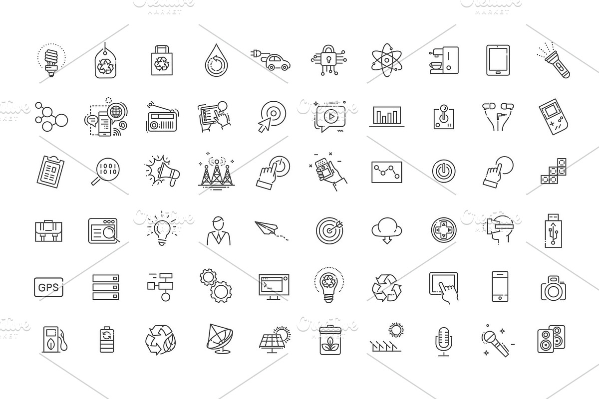 Technologies Vector Outline Icons, an Outline Icon by Tettygreen (Photo 2 of 5)