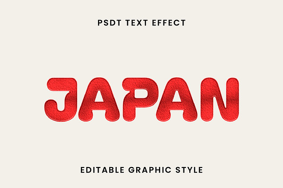 Soft Felt Japan Text Effect preview 2