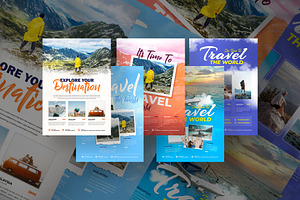 Travel Flyer Poster design template, a Flyer Template by Tanmoy Topu