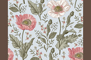 Wedding Card Poppy Poppies Seamless, an Object Graphic by Vintage (Thumbnail 5 of 13)