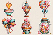 Whimsical Valentines Day Clipart Bu, an Illustration by SVGArt (Thumbnail 2 of 8)