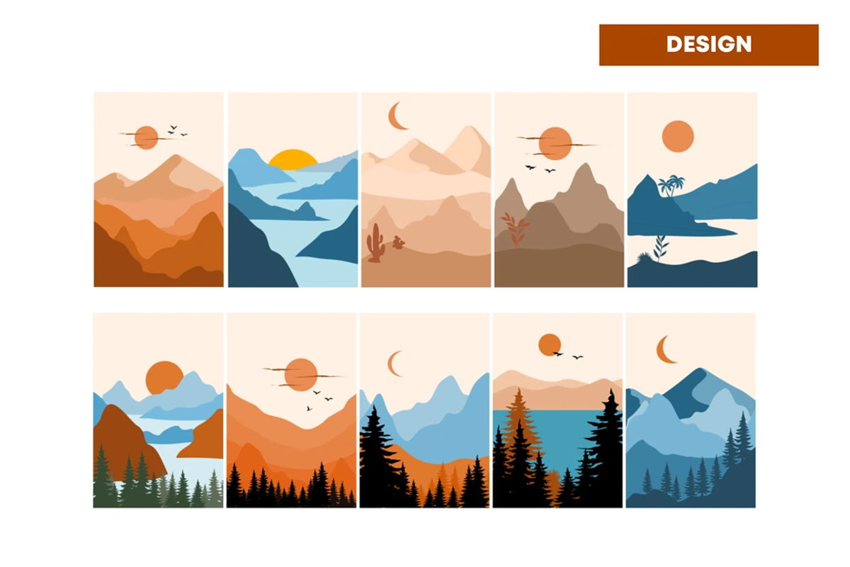 Boho Landscape Graphics Collection, a Decorative Illustration by Adora ARTS (Photo 4 of 13)