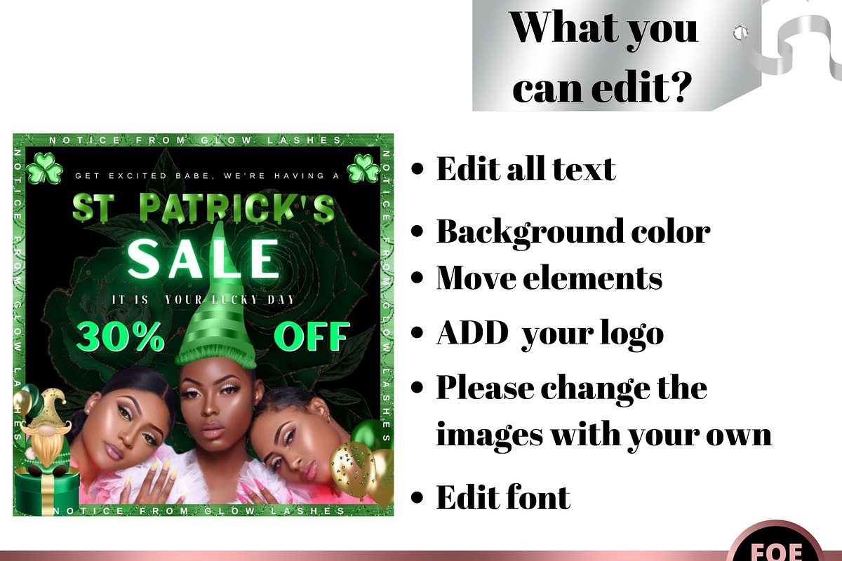 DIY St Patricks Day Flash Sale, a Social Media Template by Foedesigner (Photo 4 of 6)