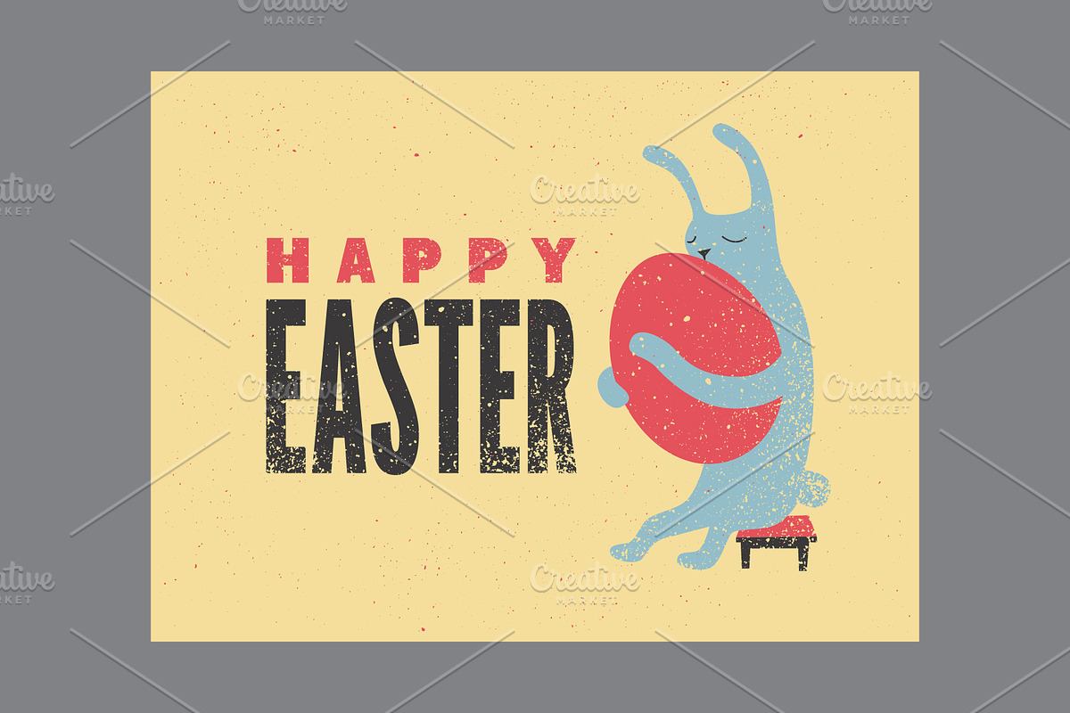Easter greeting cards vector set., a Seasonal Illustration by PoPaShop (Photo 3 of 7)
