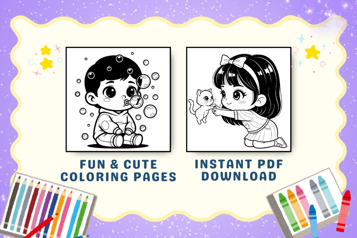 Chibi Printable Coloring Pages, a Person Illustration by ikarifq shop (Photo 4 of 7)