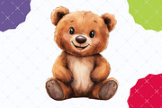 Watercolor Cute Animals Clipart, an Illustration by designcity5 (Thumbnail 4 of 5)