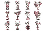 Valentine's Whimsical Deer Clipart, an Illustration by Design Market (Thumbnail 3 of 3)