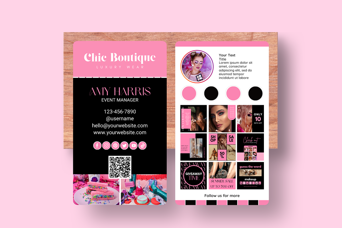Business Card Template for Business, a Business Card Template by SunshineStudioBoutique (Photo 7 of 9)