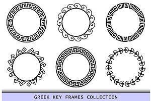 Ancient Greek Black Frames Patterns