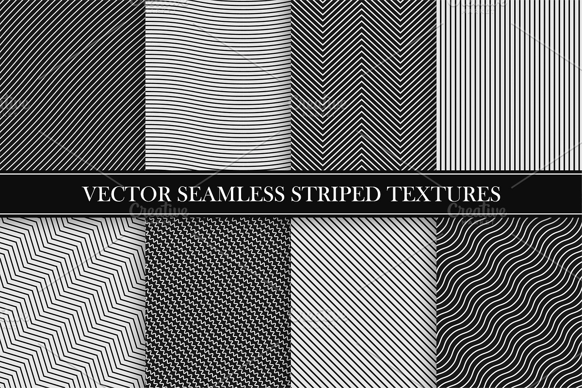 Monochrome striped seamless patterns, a Pattern Graphic by ExpressShop (Photo 1 of 5)