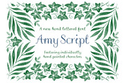 Amy Script Hand Lettered Font, a Script Font by Alexandra Snowdon (Thumbnail 1 of 5)