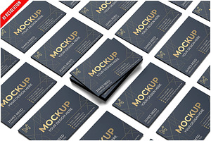 Business Card Mosaic PSD, an Advertising Mockup by Bruno's Shop