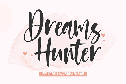 Dreams Hunter Beautiful Handbrushed, a Handwritten Font by Balpirick Studio