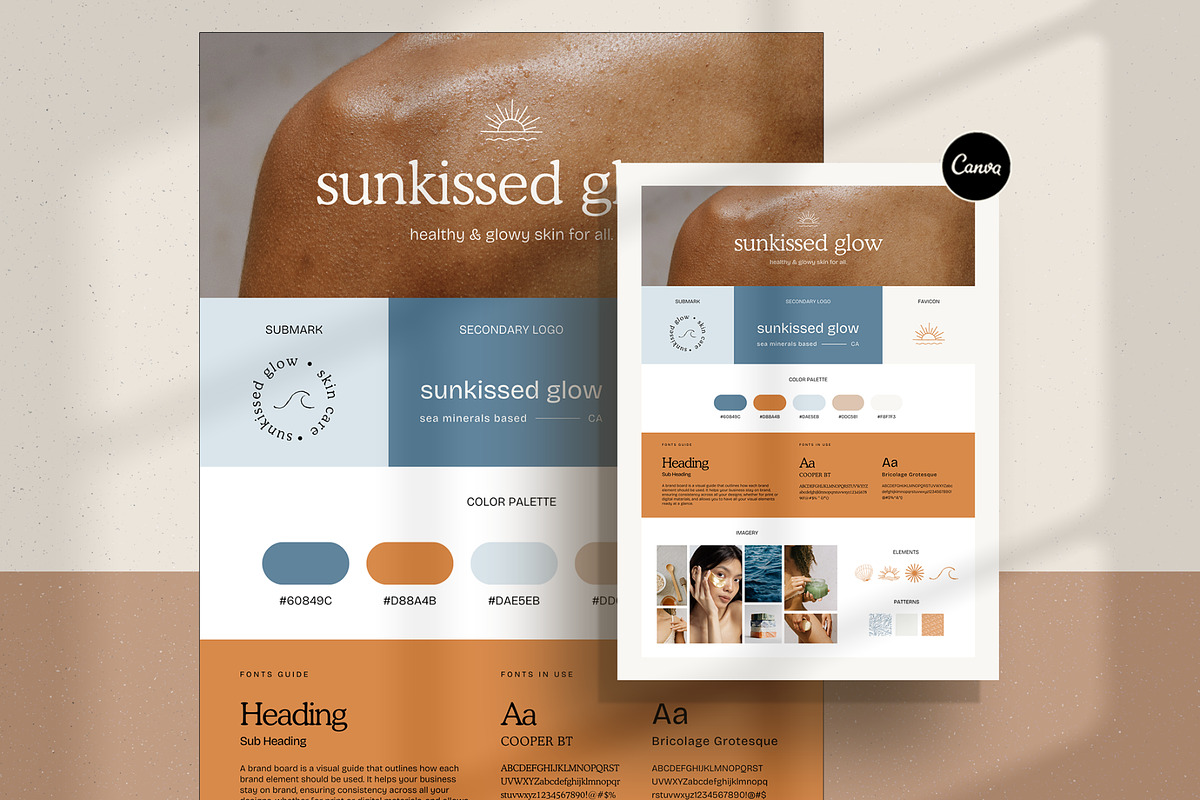 Skincare Brand Board, a Branding & Logo Template by Creatif Foundry (Photo 1 of 6)