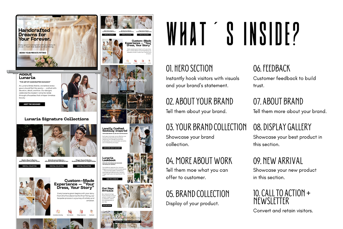 Wedding Dress Landing Page Template preview 4