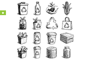 Eco Recycling Collection Set, an Object Graphic by RT Studio (Thumbnail 1 of 4)