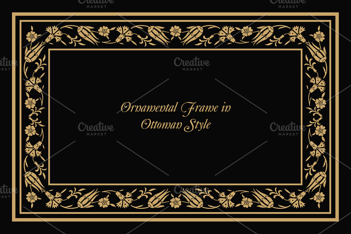 Ornamental Vector Frames & Borders, a Pattern Graphic by Newage Designs by Bora (Photo 3 of 8)