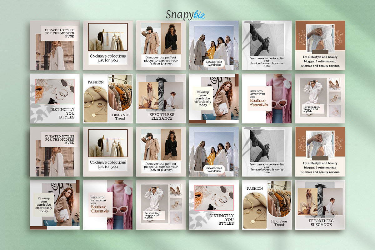 Boutique Fashion Instagram Templates, a Social Media Template by Snapybiz (Photo 2 of 9)