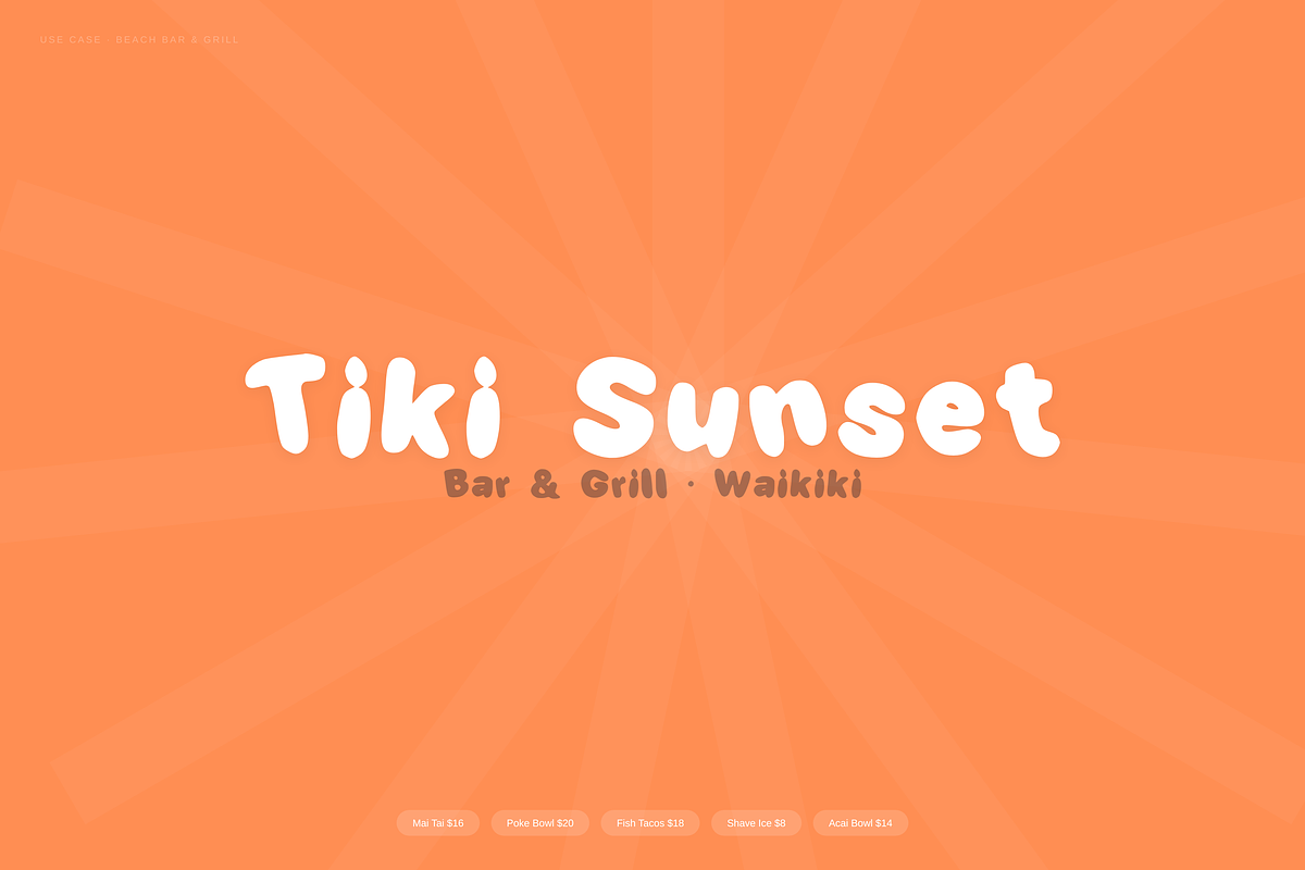 Aloalo – Tropical Groovy Typeface, a Handwritten Font by Lettra Studio (Photo 6 of 17)