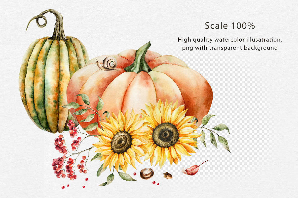 COSY AUTUMN - Watercolor collection, a Seasonal Illustration by Navenzeles (Photo 9 of 14)
