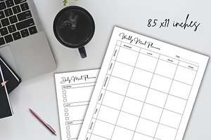 Meal Planner Editable Template