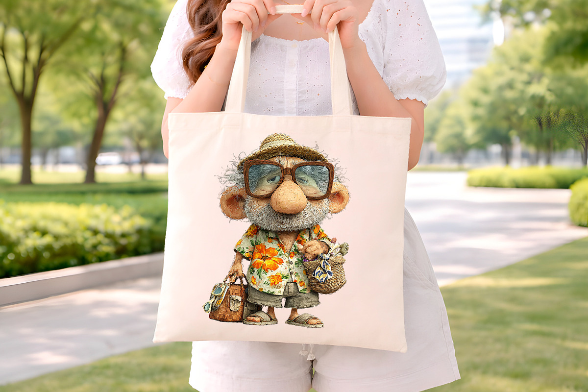 Funny Summer Beach Grandpa Clipart, an Illustration by Digital Artistic99 (Photo 9 of 11)