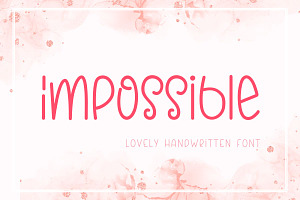 Impossible Handwritten Font