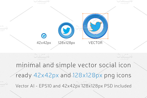 Minimal Simple Vector Social Icons