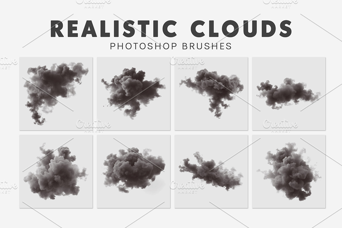 40 Realistic Clouds Brushes, a Brush Add-On by AB-TheDesigner (Photo 4 of 6)