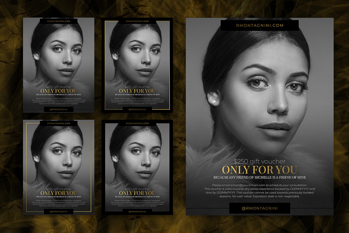 Gold Photographer Voucher Template, a Social Media Template by DESIGN HQ