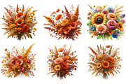 Wildflower Bouquet Clipart - Copy, a Seasonal Illustration by DreamArtGraphic (Thumbnail 4 of 4)