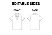 Polo Tshirt Vector Flat Mockup, a Shirt Mockup by Infinity Mockups (Thumbnail 2 of 9)