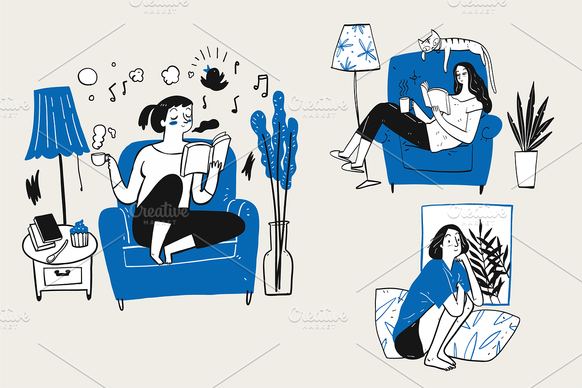 Relaxation moments, a Person Illustration by Huza Studio (Photo 13 of 13)