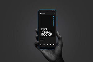 Phone Mockup - Hand Holding Android