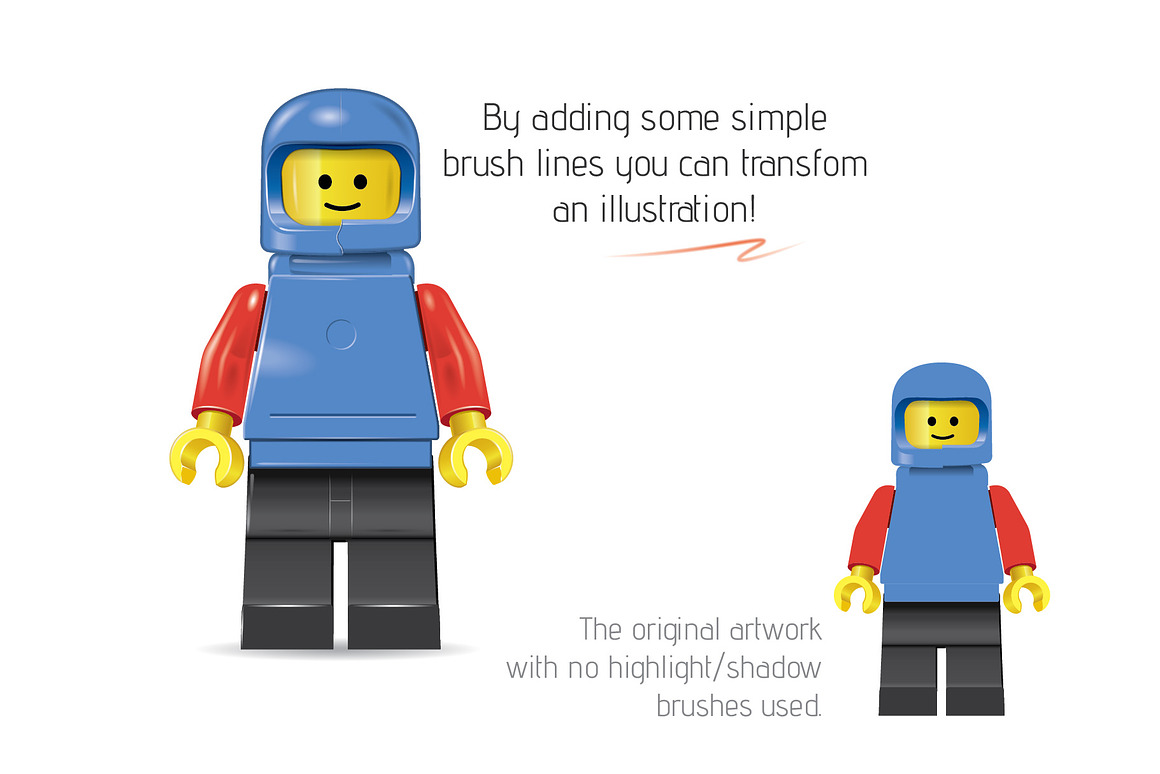 Highlight & Shadow Vector Brushes, a Brush Add-On by Industrial Artworks (Photo 4 of 4)