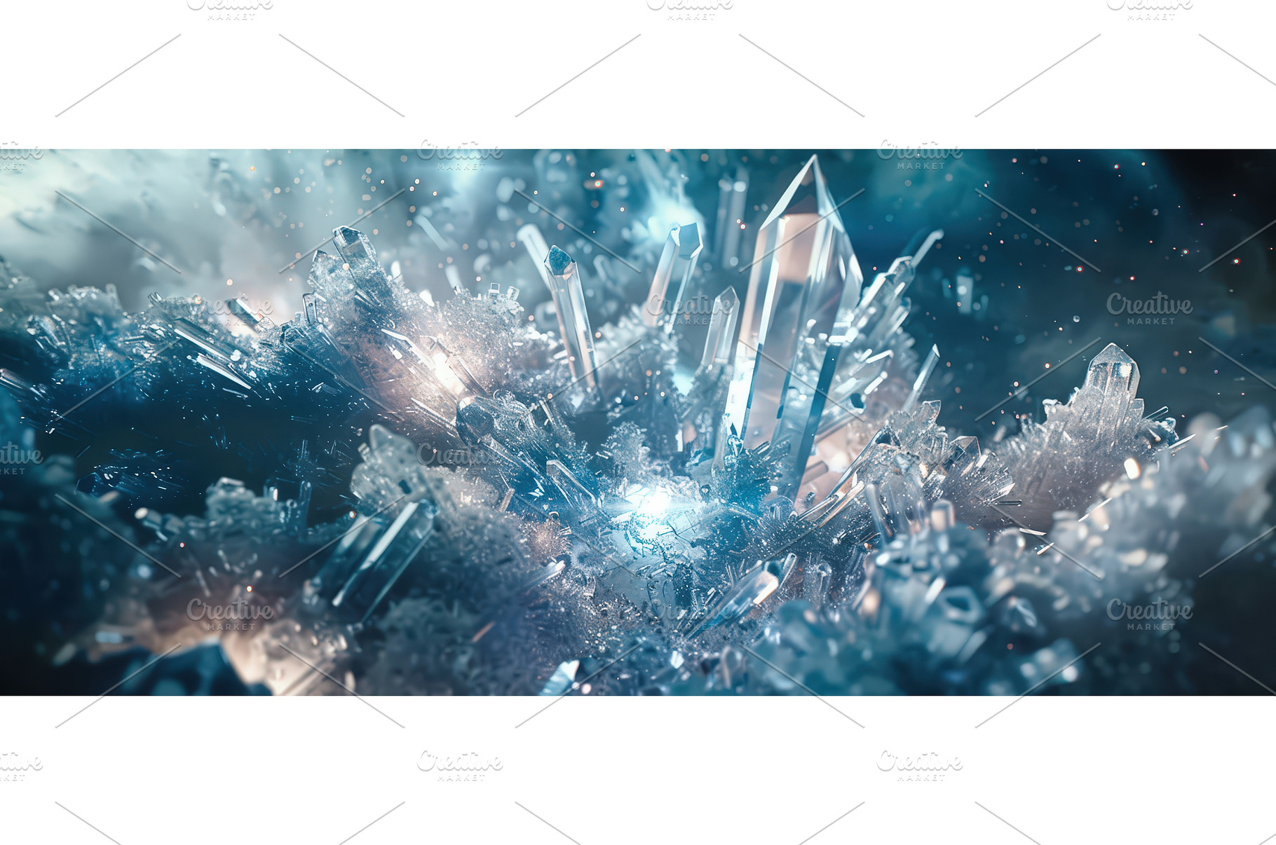 Blue Quartz Crystal Explosion in, an Abstract Photo by piter.goskov