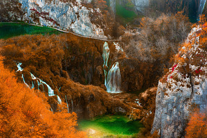 Autumn colors and waterfalls of, a Nature Photo by Nature and travel
