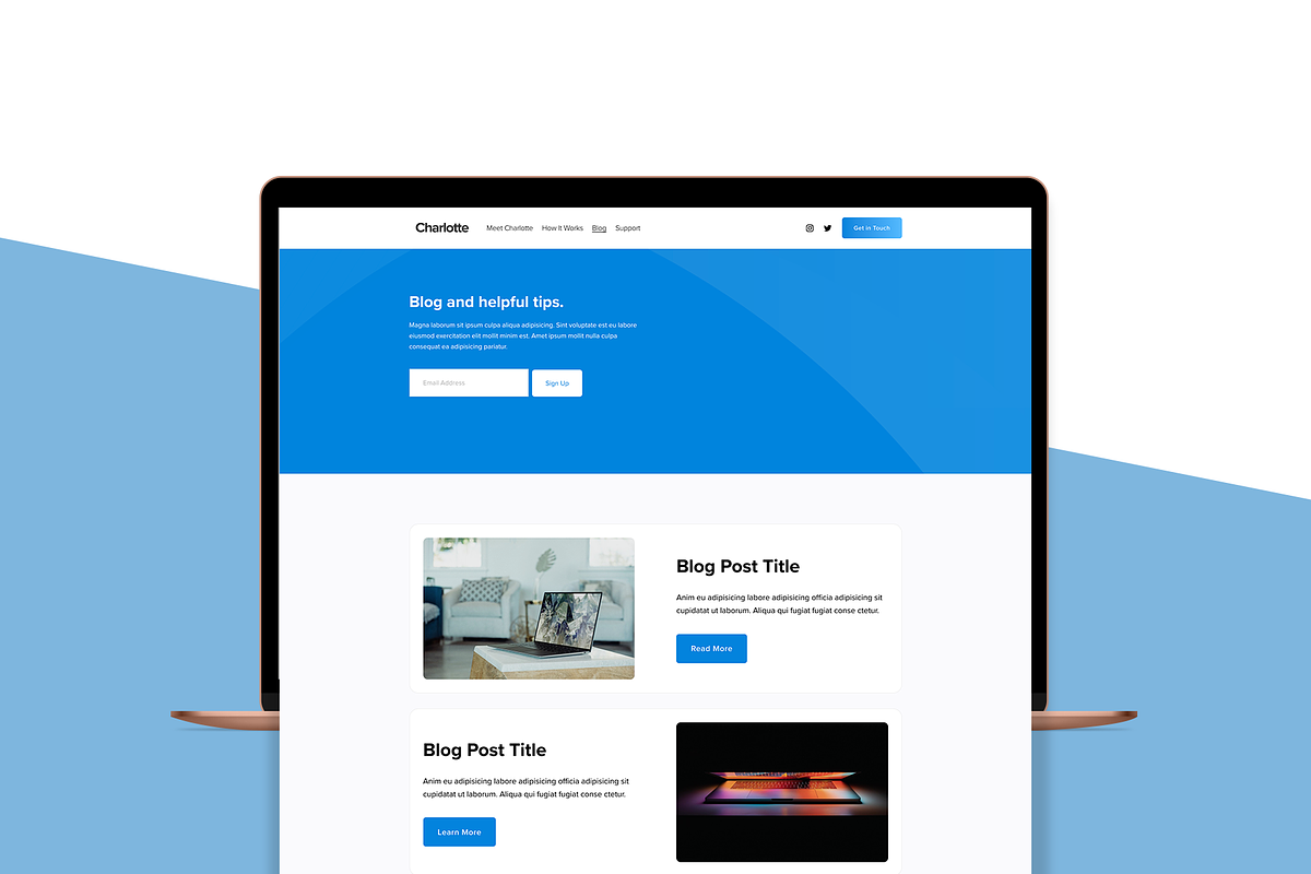 Charlotte - Squarespace 7.1 Template, a Landing Page Template by Palm Creatives (Photo 2 of 5)