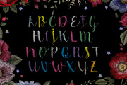 font. embroidery, a Symbol Font by Chikovnaya (Thumbnail 2 of 6)