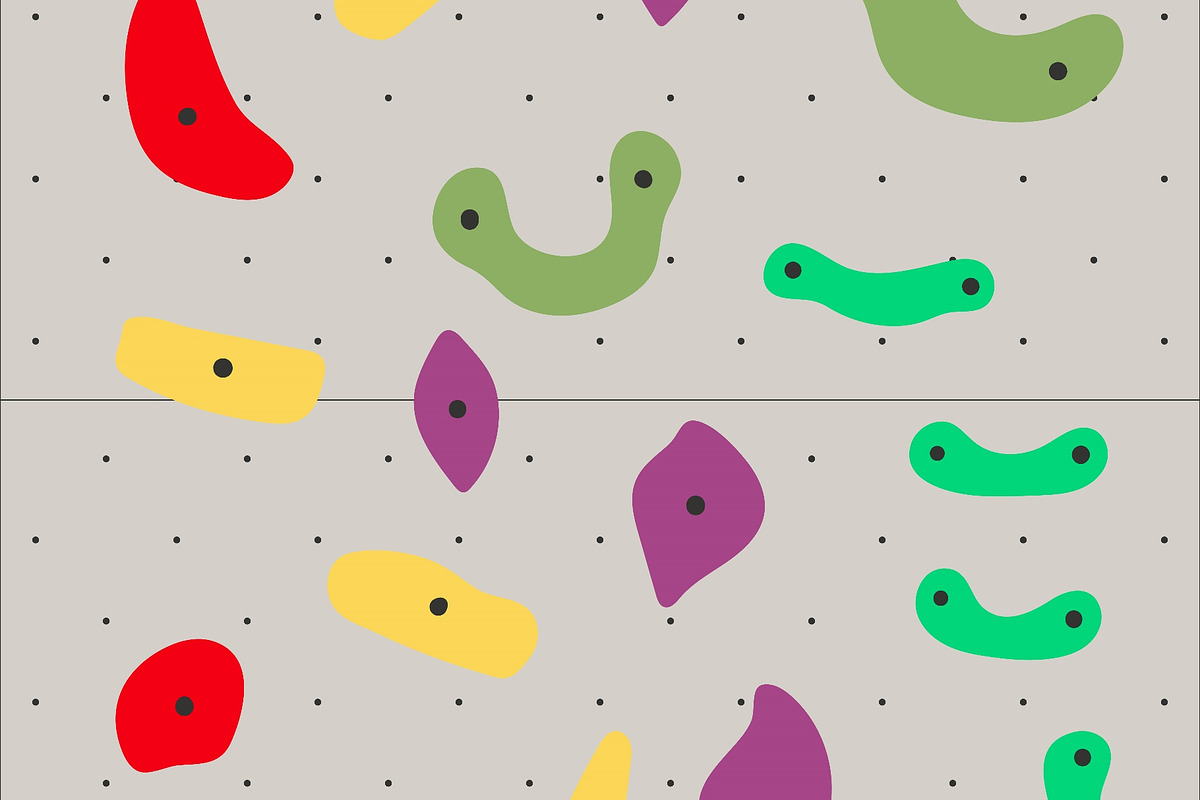 Bouldering colorful grips, handholds, a Sport Illustration by sceptical cactus (Photo 2 of 3)