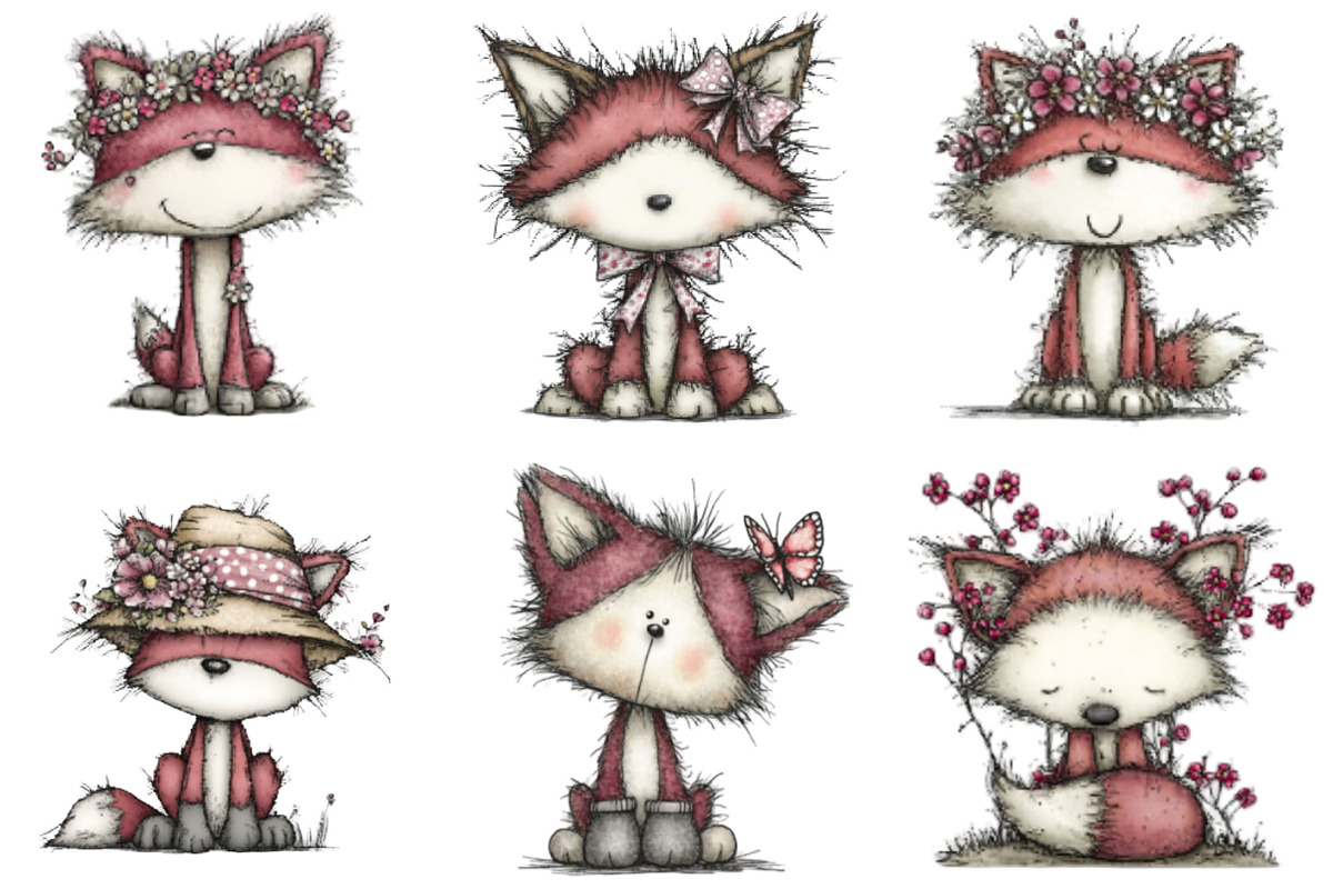 Whimsical Spring Fox Clipart, an Illustration by Designking (Photo 5 of 5)