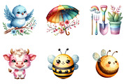 Happy spring clipart, an Illustration by CreationArt (Thumbnail 7 of 7)