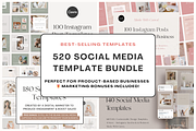 520 Social Media Canva Templates, a Social Media Template by Gebers Marketing & Design (Thumbnail 1 of 9)