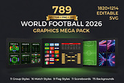 World Cup 2026 Graphics Mega pack, a Social Media Template by Dreamanart (Thumbnail 1 of 4)