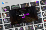 Digital Technology Keynote Template, a Presentation Template by fluffstudio (Thumbnail 1 of 5)